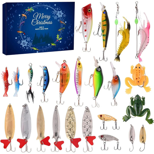 Alloet Fishing Advent Calendar 24 Day Lure Set Christmas Countdown