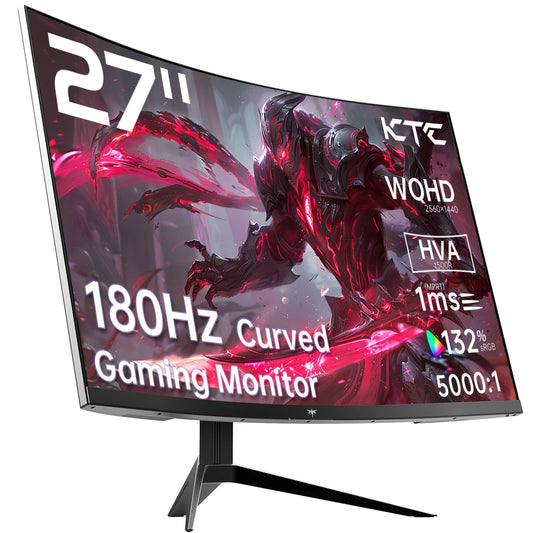 KTC WQHD Gaming Monitor 180Hz 1ms Curved
