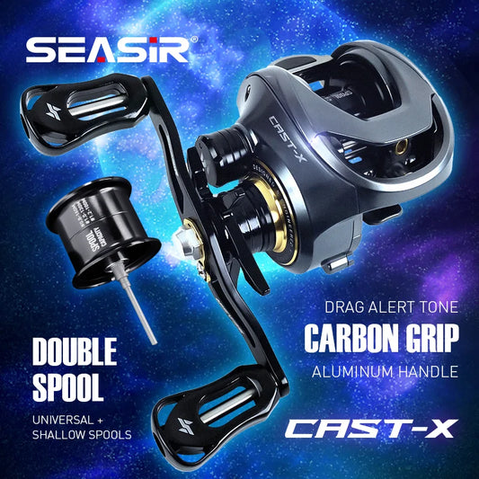 SeaSir Cast X Baitcasting Reel 7.3 To 1 Gear Ratio