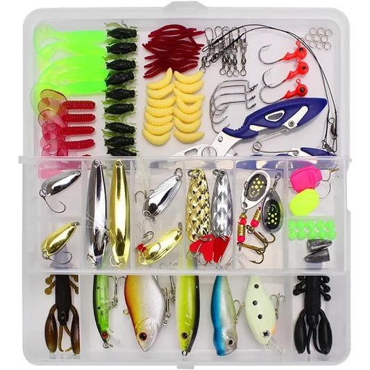 Fishing Lures Kit With Crankbaits Soft Lures Jigs And Spoons